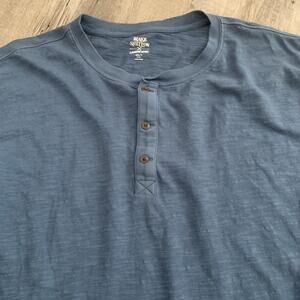 Blake Shelton x Lands' End Henley T-Shirt Mens 3XLT Long Sleeve Slub 100% Cotton